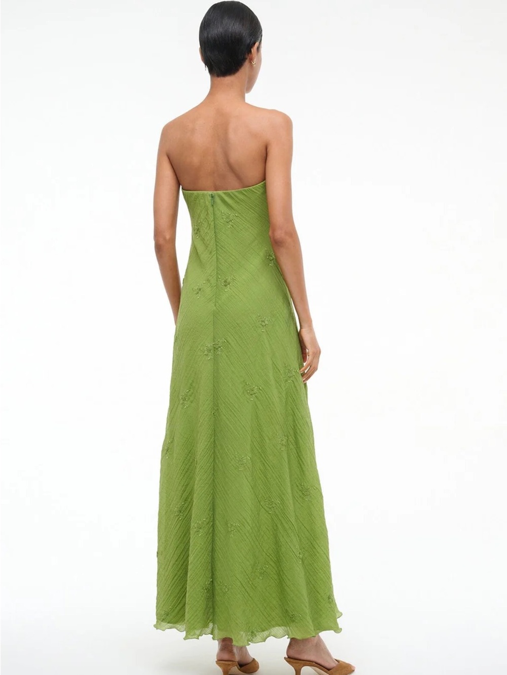 STAUD Cassie Dress in Green - Picture 2 of 4